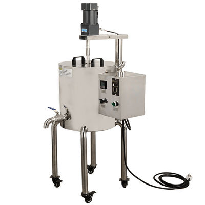 100r/min เครื่องเติมน้ําร้อน วัสดุลิปสติก หมุนและทําความร้อน ถังเหล็กไร้ขัด 30L